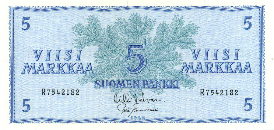 5 Markkaa 1963 R7542182 kl.8